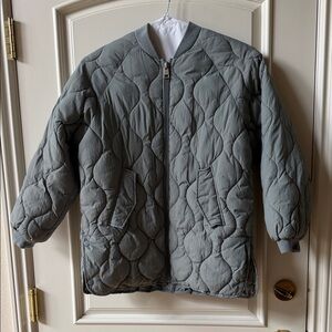 Zara Gray/Green quilted jacket 11/12